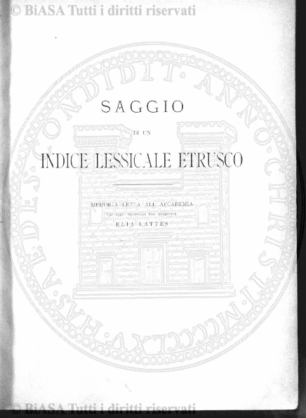 n. 40 (1908) - Frontespizio