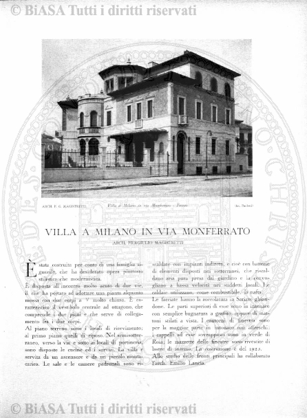n. 1 (1908-1909) - Frontespizio