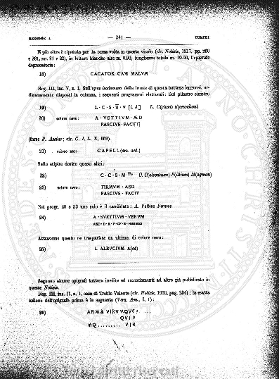 Indice topografico (1876) - Frontespizio