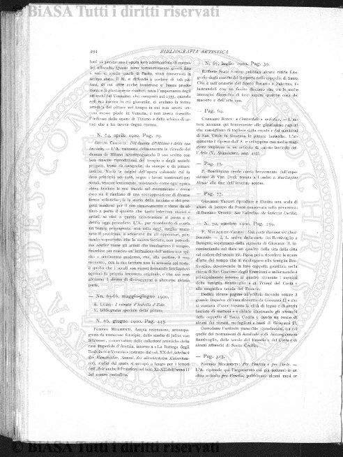n. 39 (1925) - Frontespizio