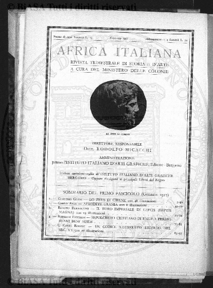 s. 6, v. 3, n. 3-4 (1927) - Copertina: 1