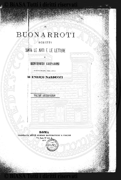 n. 39 (1881) - Frontespizio e sommario