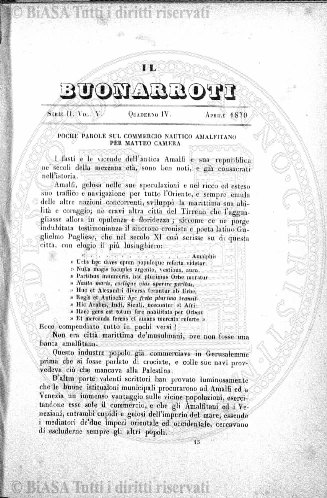 v. 1, n. 1 (1867) - Frontespizio