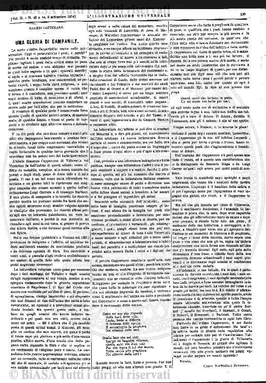 n. 1 (1873-1874) - Frontespizio