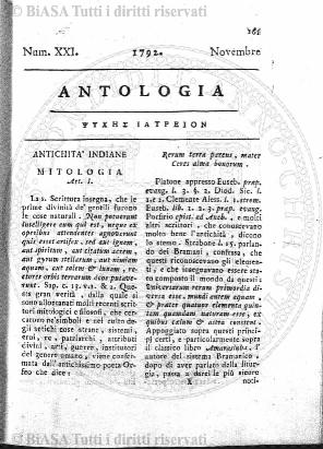 Indice topografico (1900) - Frontespizio